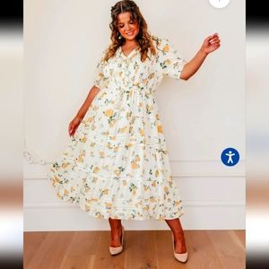 Stunning floral midi dress jessakae size 2x.